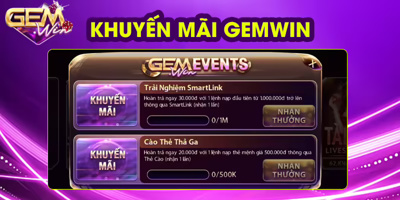 Tham khảo một số khuyến mãi hấp dẫn tại Gemwin