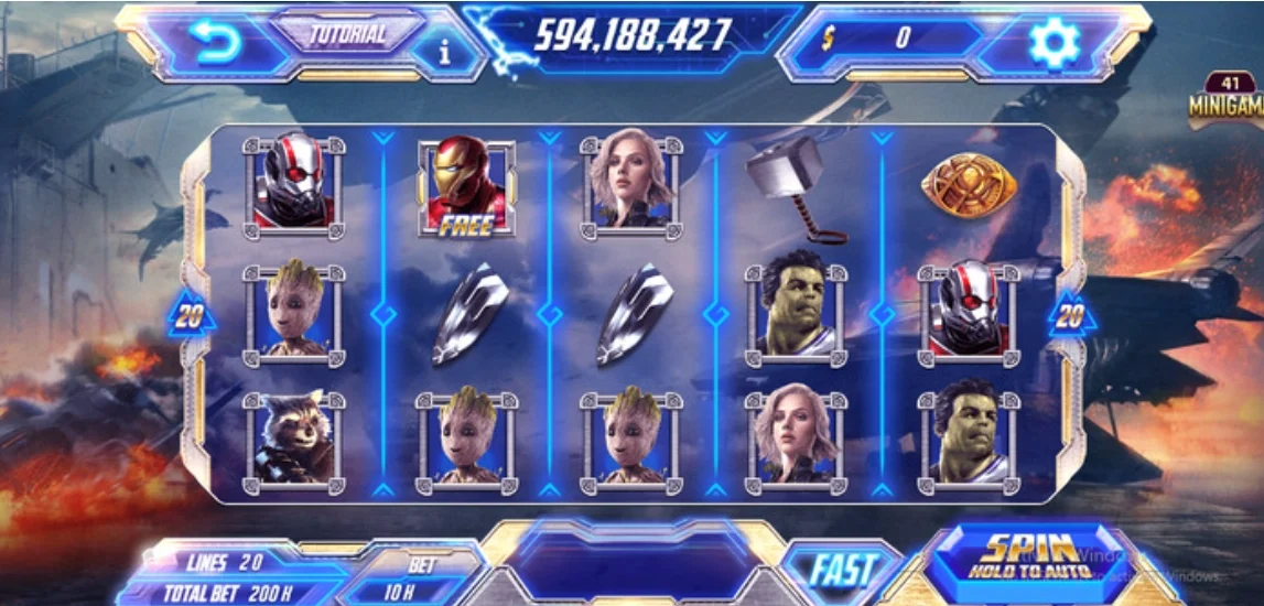 Nổ hũ Avengers là tựa game đổi thưởng với phần thiết kế đồ họa sống động lấy cảm hứng từ các nhân vật siêu anh hùng
